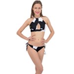 Bunny Girl Mask Cross Front Halter Bikini Set