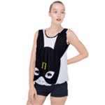 Bunny Girl Mask Bubble Hem Chiffon Tank Top