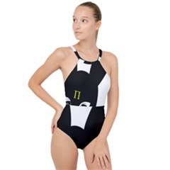 High Neck One Piece Swimsuit 