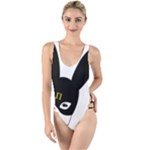 Bunny Girl Mask High Leg Strappy Swimsuit