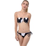 Bunny Girl Mask Twist Bandeau Bikini Set