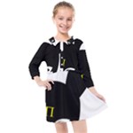 Bunny Girl Mask Kids  Quarter Sleeve Shirt Dress