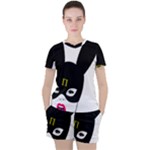 Bunny Girl Mask Women s Tee and Shorts Set