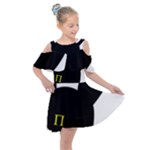 Bunny Girl Mask Kids  Shoulder Cutout Chiffon Dress