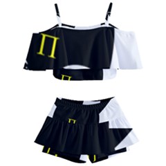 Kids  Off Shoulder Skirt Bikini 