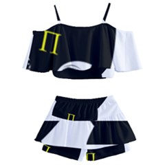 Kids  Off Shoulder Skirt Bikini 