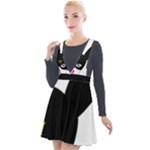 Bunny Girl Mask Plunge Pinafore Velour Dress