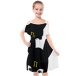 Bunny Girl Mask Kids  Cut Out Shoulders Chiffon Dress