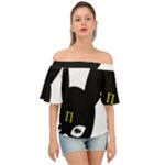 Bunny Girl Mask Off Shoulder Short Sleeve Top