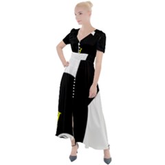 Button Up Short Sleeve Maxi Dress 