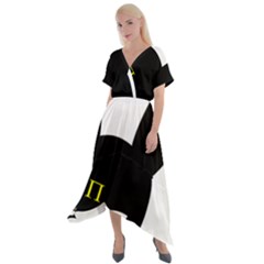 Cross Front Sharkbite Hem Maxi Dress 