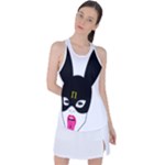 Bunny Girl Mask Racer Back Mesh Tank Top