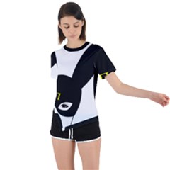 Asymmetrical Short Sleeve Sports T-Shirt 