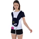 Bunny Girl Mask Back Circle Cutout Sports Tee