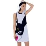 Bunny Girl Mask Racer Back Hoodie Dress