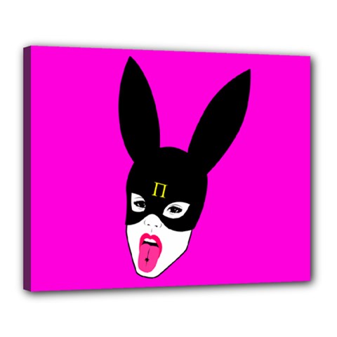 Bunny Girl Mask Canvas 20  x 16  (Framed) from ArtsNow.com