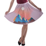 Mountain2 A-line Skater Skirt