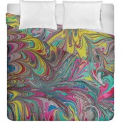 Abstract marbling swirls Duvet Cover Double Side (King Size) from ArtsNow.com