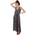 graypowderbluefins V-Neck Chiffon Maxi Dress