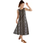 graypowderblueflowersstripes copy Summer Maxi Dress