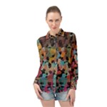 Mosaic pieces                                                  Long Sleeve Chiffon Shirt