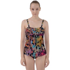 Twist Front Tankini Set 