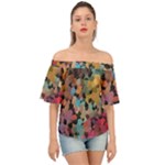 Mosaic pieces                                                   Off Shoulder Short Sleeve Top