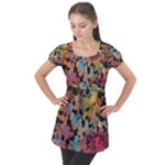 Mosaic pieces                                                   Puff Sleeve Tunic Top