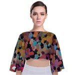 Mosaic pieces                                                  Tie Back Butterfly Sleeve Chiffon Top