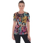 Mosaic pieces                                                   Shoulder Cut Out Short Sleeve Top