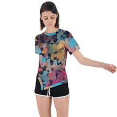 Asymmetrical Short Sleeve Sports T-Shirt 