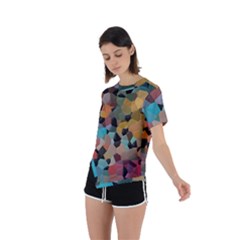 Asymmetrical Short Sleeve Sports T-Shirt 