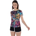 Mosaic pieces                                                    Back Circle Cutout Sports Tee