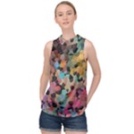 Mosaic pieces                                                     High Neck Satin Top