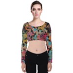 Mosaic pieces                                                   Velvet Long Sleeve Crop Top