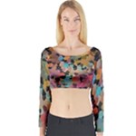 Mosaic pieces                                                    Long Sleeve Crop Top