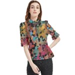 Mosaic pieces                                                   Frill Neck Blouse