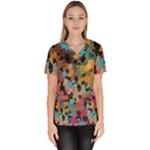 Mosaic pieces                                                     Women s V-Neck Scrub Top