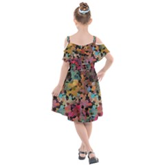 Kids  Cut Out Shoulders Chiffon Dress 