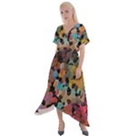 Mosaic pieces                                                     Cross Front Sharkbite Hem Maxi Dress