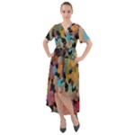 Mosaic pieces                                                      Front Wrap High Low Dress