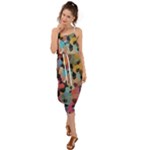 Mosaic pieces                                                    Waist Tie Cover Up Chiffon Dress