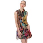 Mosaic pieces                                                       Sleeveless Shirt Dress