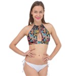 Mosaic pieces                                                  Cross Front Halter Bikini Top