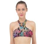 Mosaic pieces                                                   High Neck Bikini Top