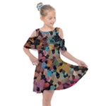 Mosaic pieces                                                 Kids  Shoulder Cutout Chiffon Dress