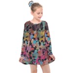 Mosaic pieces                                                   Kids  Long Sleeve Dress