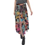 Mosaic pieces                                                        Velour Split Maxi Skirt