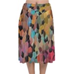 Mosaic pieces                                                 Velvet Flared Midi Skirt