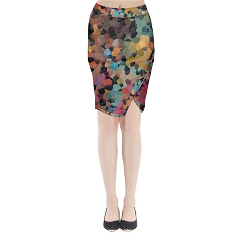 Mosaic pieces                                                   Midi Wrap Pencil Skirt from ArtsNow.com